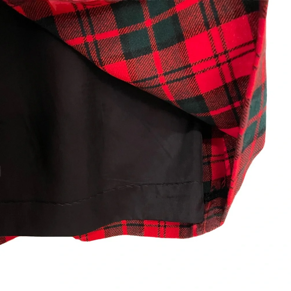 Vintage Pendleton Wool Red Plaid Skirt Womens Size Small Petite Oregon USA Mills